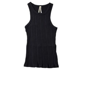 Anthropologie Black Ribbed Tank Top